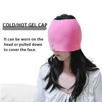 Gorro de Gel para aliviar el dolor de cabeza y la migraña, gorra de terapia de compresa fría, paquete de envoltura de cabeza de hielo, máscara de ojos para aliviar el dolor de presión, sombrero de hielo - details 2