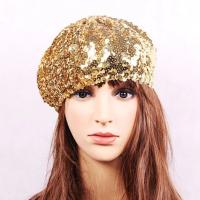 Gorro De Lentejuelas Para Mujer Beret Brillante Para Fiesta Carnival Club Baile Chic Retro Beret De Poliéster Unisex - details 4