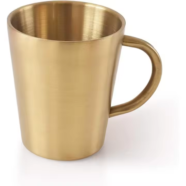Vasos de acero inoxidable, taza de metal de 300 ml, taza para beber de doble pared para barbacoa, oficina en casa, fiesta o conducción - 1