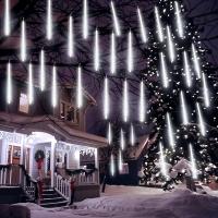 Luces De Lluvia De Meteoros Para Exteriores E Interiores Luz De Hidrantes De Hadas Cadena De Luces De Gota De Lluvia Para Halloween Navidad Y Fiestas De Vacaciones - details 2