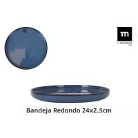 MAXHOME-La Mediterránea Bandeja Redonda Chester Azul,Set de 4,8 piezas de Platos Porcelana,plato de cena,plato para carne,Pasta, bandeja,Varios medidas - details 2