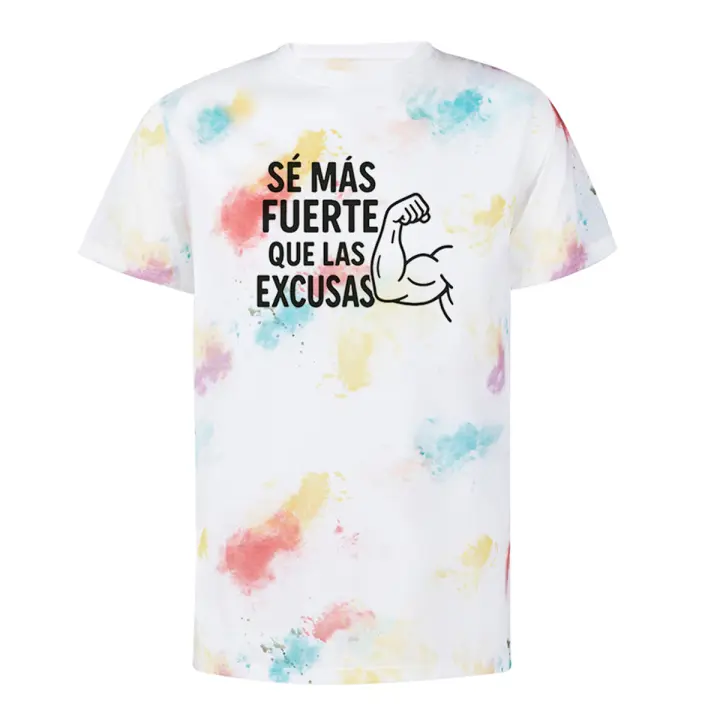 MERCHANDMANIA CAMISETA marcas colores frase motivadora se más fuerte que las excusas tshirt - 1
