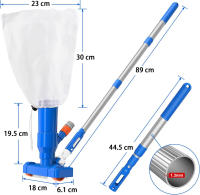 Aspiradora De Piscina Portátil Mejorada 40'' Con Cepillo Limpiador Subacuático Para Mantenimiento Y Limpieza De Piscinas - details 1