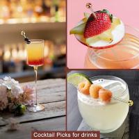 Juego De 12 Palillos De Cocktails Reutilizables De 4 Pulgadas En Acero Inoxidable Para Aperitivos Y Martinis Regalo Ideal - details 4