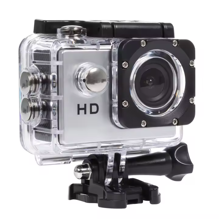 DAM. Cámara deportiva Komir HD720P con 12 mpx, pantalla 2 pulgadas y 14 accesorios. 6x2,5x4cm - 1