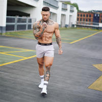 Shorts De Fitness Para Hombre Quick Dry Transpirables Ropa Deportiva Para Gimnasio Y Playa Short De Correr Con Estampado De Letras Talla Verdadera - details 10