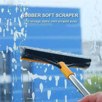 Cepillo De Limpieza Ajustable 2 En 1 Para Baño Y Hogar Con Escobilla De Pelo Rígido Y Lámpara Squeegee Herramienta De Limpieza Para Rincones Y Pisos - details 3