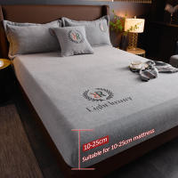 Sábana Elástica De Peluche Suave Protección De Matraces De Velours Sábana Plancha Estilo Sencillo Color Sólido 100% Poliéster - details 4