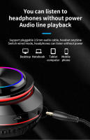 Auriculares Bluetooth Inalámbricos Con Luz Colorida Para Juegos Música Deportes Soporte Para Móvil Y Computadoraauriculares Con Micrófono - details 3