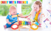 Juego de Batería de Madera para Niños – Instrumentos Musicales de Percusión Todo en 1 con Tambores, Platillos y Accesorios – Juguete Educativo Musical Montessori para Principiantes de 1 a 6 Años – Regalo Ideal para Niños y Niñas - details 4