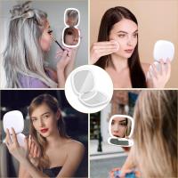 Espejo compacto, Espejo de viaje Iluminado con augmentation, de doble cara, regulable, portátil, Cabe En carteras y bolsillos, recargable por USB - details 3
