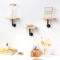 Lote 3X estante flotante de pared-3X colgante estante 20x15x18cm de madera de pino capacidad de carga 15kg - Retro Art Wall Mount - details 1