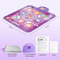 Alfombrilla de Baile Electrónica con Luces LED Ajustable Volumen Incorporado Música 5 Modos de Juego para Regalos de Navidad y Cumpleaños para Niñas Juguetes Interés: Música - details 15