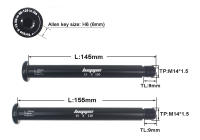 HEPPE Juego De Eje Transversal Para Bicicleta MTB Ultra Ligero Compatible Con FOX SC 32 34 36 Serie Frente Color Negro Tamaños 145/155mm - details 4