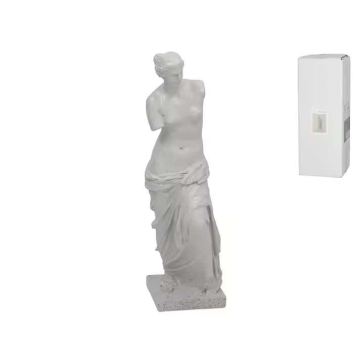 Gissed Escultura Decorativa Venus de Milo en Resina con Acabado Granito Blanco – Réplica Clásica de la Antigua Grecia con Detalles Sofisticados – Elegante Estatua de 30 cm para Hogar, Oficina y Espacios Culturales – Ideal para Coleccionistas y Amantes del - 1
