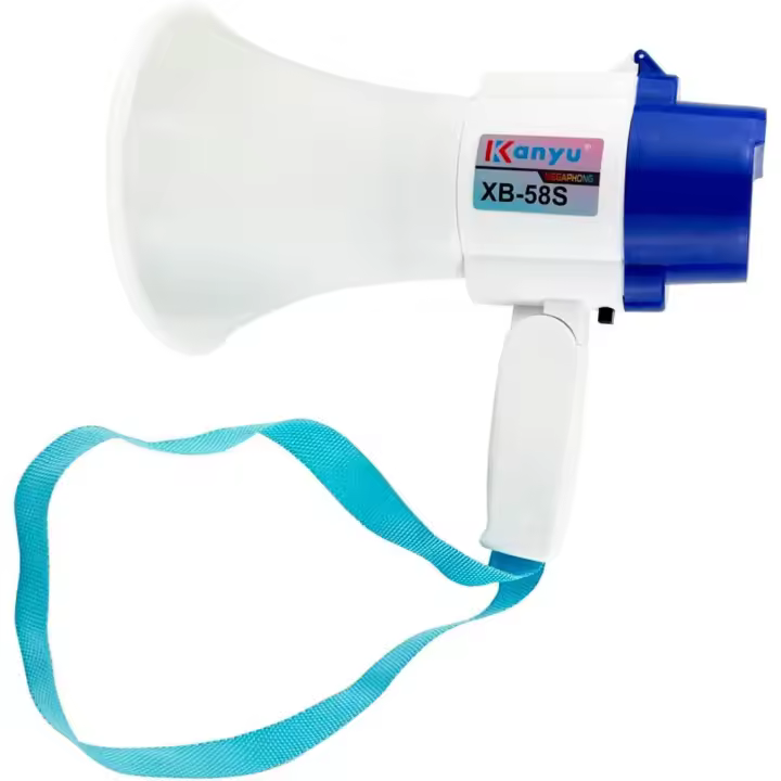Megáfono Portátil, Altavoz Megáfono De Transmisión Ultra Larga De 500 Metros, Megáfono De Mano con Grabadora De Voz, Recargable por USB. - 1