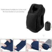Almohada De Viaje Inflable Para Cuello Y Barba Soporte De Cabeza Y Mentón Para Avión Oficina Descanso Moderna PVC Adultos - details 8