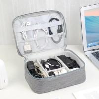 Bolsa De Almacenamiento Electrónica Doble Capa Para Viaje Cable Organizador De Accesorios Para iPad Material De Poliéster - details 9