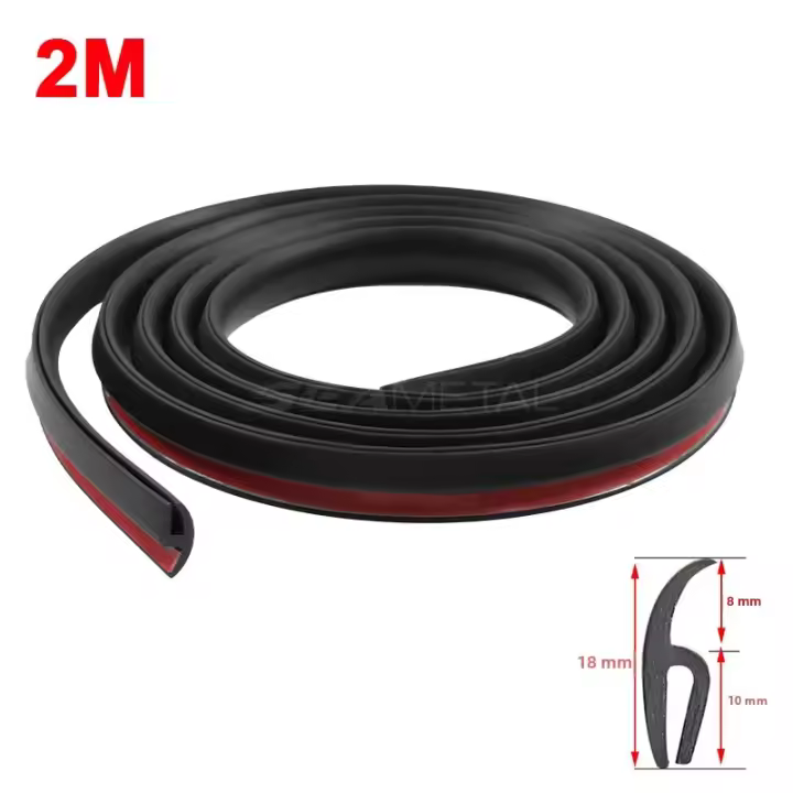 SEAMETAL Tira De Sellado Para Parabrisas Delantero De Coche Tipo H 2m Protector De Borde De Ventana Techo Impermeable Y Antiviento Relleno De Ranuras - 1