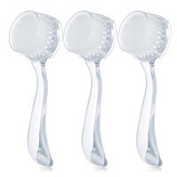 Limpieza Facial Con Cepillo Exfoliante De Pelo Suave 3pcs Manija De Acrílico Cepillo De Limpieza Facial Para Cuidado De La Piel - details 3