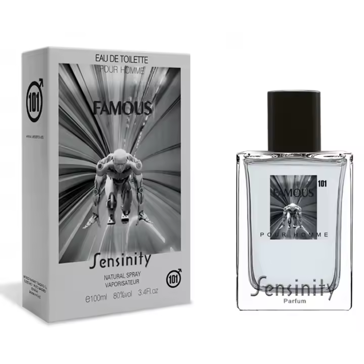 Famous Eau de Toilette para hombre 100ml Sensinity Fragancia inspirada en otros perfumes Pour Homme Colonia - 1