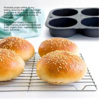 Molde Para Panecillos De Hamburguesa De 6 Cavidades Plegable Resistente Al Calor De -40℉ a +446℉ Molde Reutilizable Para La Cocina - details 1