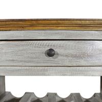 vidaXL Botellero de madera maciza de caoba 55x23x85 cm - details 2
