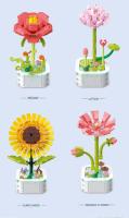Juego De Bloques De Construcción De Bouquet De Flores Simulación ( Girasol Rosa Tulipán) Juguete Para Mujeres Decoración De Escritorio Romántica Regalos Para Niñas - details 3