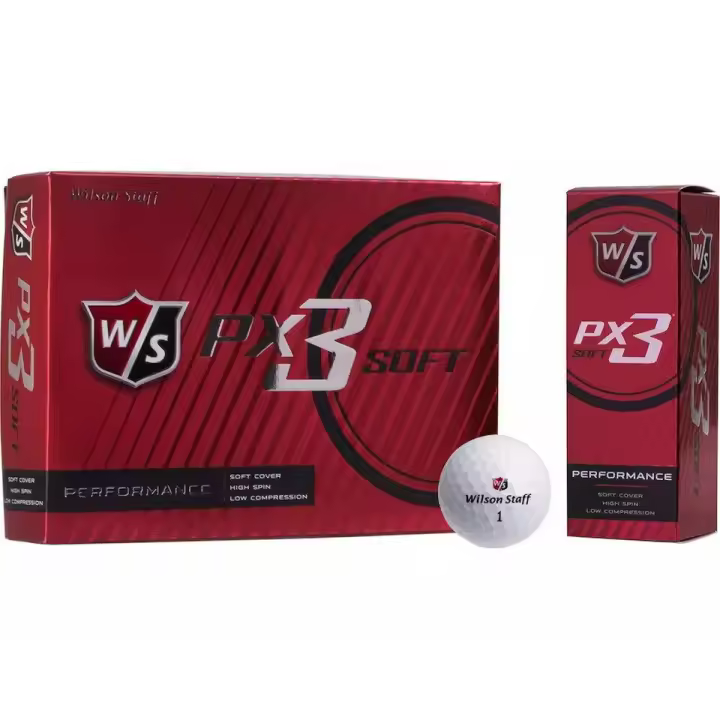 WILSON - Pelotas de golf - Saff PX3 SOFT - Paquete de 12 - 1