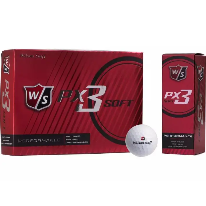 WILSON - Pelotas de golf - Saff PX3 SOFT - Paquete de 12 - 1