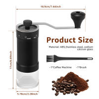 Molino De Café Manual Con Manillar Desmontable Y Cepillo De Limpieza Acero Inoxidable Ajustable En Gruesura Para Granos De Café - details 4