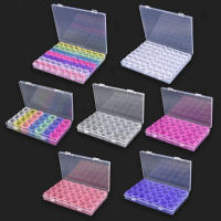 Caja De Almacenamiento Ajustable De Plástico Con Etiquetas Para Joyería Arte De Uñas Y Accesorios De Pintura Diamante Caja De Contenedor Con Ganchos De 28 - details 0