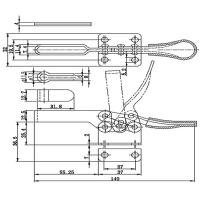 4PCS GH-201B Pinza De Tiraje 100kg Con Libera Rápida Horizontal Herramienta De Fijación Para Carpintería Metal - details 2