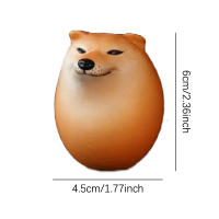 Decoración Creativa De Escritorio En Forma De Huevo De Shiba Inu PVC Juguete Único Para Oficinas Y Hogares Regalos Divertidos - details 8