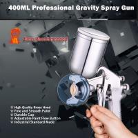 Pistola De Pulverización Ajustable 1.5mm F-75 Con Manija Plateada Para Pintura De Piezas De Automóviles Y Muebles - details 1