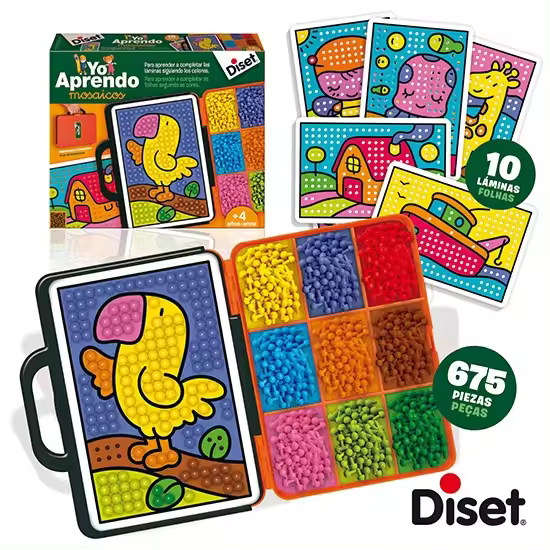 Diset - Yo aprendo mosaicos. Para aprender a completar las láminas siguiendo los colores - 1