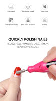 LULAA Máquina De Uñas Eléctrica Portátil Conjunto De Cortauñas Y Polvos De Esmeril Para Remover Esmalte De Gel Herramientas De Manicura - details 1