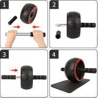 Kit De Entrenador Abdominal Silencioso Y Desmontable Ab Wheel Para Ejercicios De Fortalecimiento Core Adecuado Para Gimnasio Doméstico Equipo De Fitness - details 6