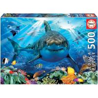 Educa - Puzzle  Gran tiburón Blanco de 500 Piezas . Incluye Pegamento Fix Puzzle. + 11 años Educa 18478 - details 0