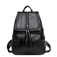 Mochila De Mujer De Cuero De Alta Calidad Diseñadora Bolso De Moda Para Escuela Y Viajes Gran Capacidad Multifuncional Con Cierre De Cremallera - details 3
