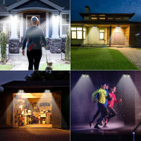 Lámpara De Pared Solar LED Super Brillante Con Sensor De Movimiento PIR Y Inducción Humana IP65 Impermeable Para Exterior Iluminación De Courtyard - details 6
