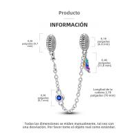 Encantos De Estrella Luminosa Platinados Para Pulsera Original Joyería DIY Simbolo Eterno Colgante De Amor Cadena De Seguridad Compatible Con Pulseras Originales - details 153