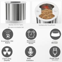 Dispensador Automático De Alimentos Para Mascotas Smart APP Feeder Acero Inoxidable Para Gatos Y Perros Comida Doble Programable a Distancia - details 11