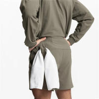 Nuevos Shorts De Correr Para Hombre Secado Rápido Fitness Gimnasio Verano Pantalones Cortos Deportivos Para Playa Y Ejercicio En Color Sólido Talla Verdadera - details 1