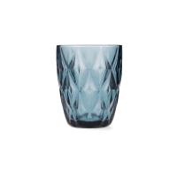 STARLEY-6 Vasos de Vidrio Azul Escorial 30 cl - Diseño de Diamantes - Para Casa, Restaurante, Hoteles - Ideal para Bebidas Refrescantes y Elegante Decoración - details 0