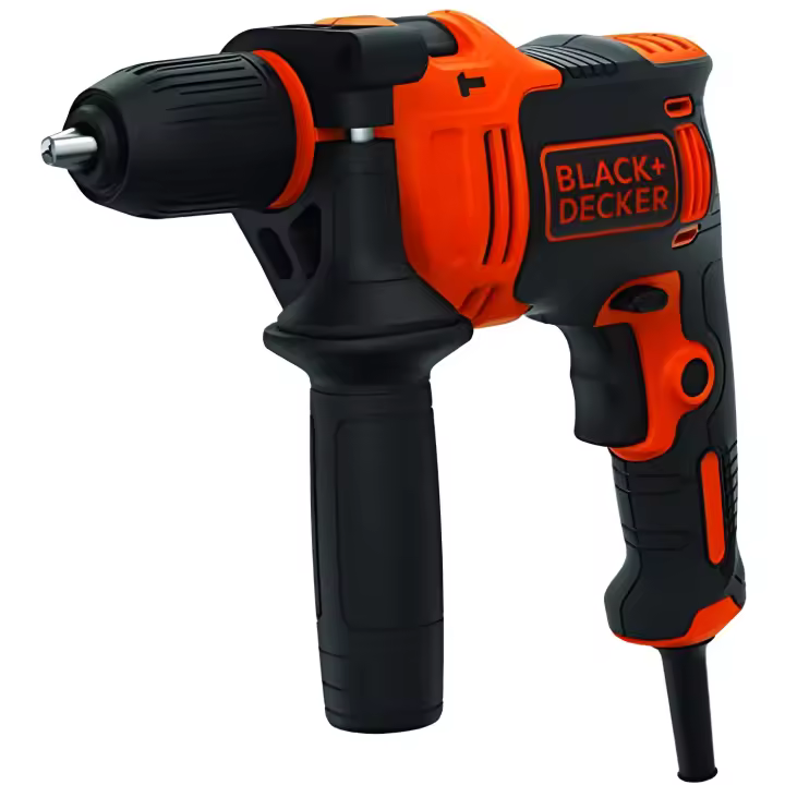 Black & Decker Taladro Percutor BLACK+DECKER BEH710 710W | Portabrocas 13mm | Velocidad Variable | Incluye 4 Brocas - 1