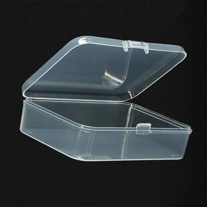 Caja De Joyería Rectangular De Plástico Transparente 5PCS Caja De Almacenamiento Ecológica Para Componentes Y Tarjetas De Identificación - 1