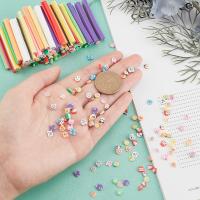 100 Pcs Polimero De Arcilla Para Uñas Artesanía DIY Charms De Frutas Y Animales Patrón Mixto Para Creación De Slime - details 1