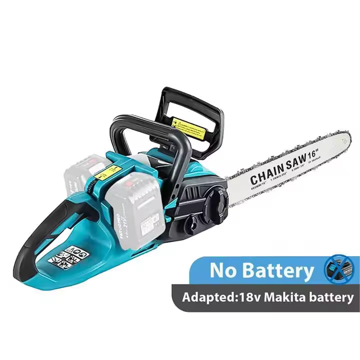 Motosierra eléctrica inalámbrica sin escobillas de 16 pulgadas 3500W,  Herramienta eléctrica inalámbrica para poda y carpintería, cortadora de jardín de mano para batería Makita 18V  (sin batería) - 1