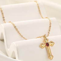 Encanto Collar con colgante de cruz creativo y personalidad de moda para mujer. - details 9